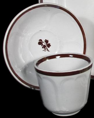 Anthony Shaw - Hanging Leaves - TL - Cup and Saucer 1860s