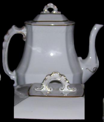Bishop and Stonier - Golden Scroll - LB - Coffeepot/Teapot