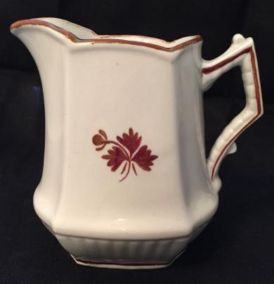 Burgess - Square Ridged - Beaded Handle - TL - Creamer (scalloped top)