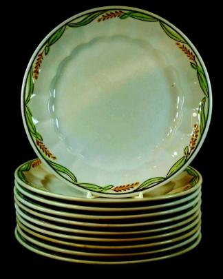 Elsmore and Forster - Ceres Shape - LB - Plate (with green and yellow)