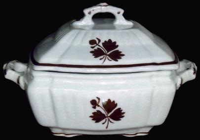 Mellor Taylor - Square Ridged - Hearts - TL - Butter Dish