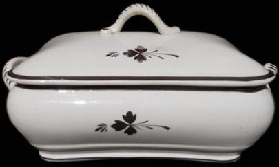 Trenton Pottery Co - Plain Uplift - TL - Vegetable Tureen