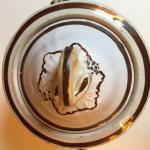 Beardmore & Dawson - Double Banded Loop - BOT - Sugar Bowl - lid - repaired finial