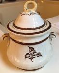 Beardmore & Dawson - Double Banded Loop - BOT - Sugar Bowl - with repaired lid