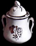 Clementson - Round Scallop - TB - Child's Sugar Bowl