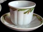 Elsmore and Forster - Ceres Shape - LB - Cup and Saucer - Copper Lustre with Green and Yellow