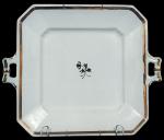 Red Cliff - Square Ridged Ribbed - TL - Cake Plate