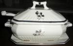 Red Cliff - Square Ridged Ribbed - TL - Sauce Tureen