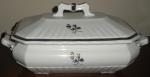 Red Cliff - Square Ridged Ribbed - TL - Vegetable Tureen