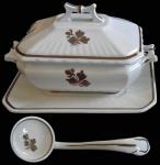 Wedgwood - Square Ridged Ribbed - TL - Sauce Tureen